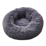 2019 New Round Dog Bed Washable Long Plush Dog Kennel Cat House Super Soft Cotton Mats Sofa For Dog Basket Pet Warm Sleeping Bed