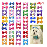 10/20/30pcs Dog Grooming Bows mix 30colours Cat dog Hair Bows Small Pog Grooming Accessories Dog Hair Rubber Bands Pet Supplier