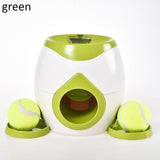 Creative 2 In 1 Pet Dog Toy Interactive Automatic Ball Launcher Tennis Ball Toys And Food Dispenser For Dog Reward Game Toy A26