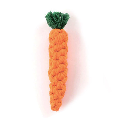 Teething Training Pet Chew Puppy Cotton Rope Outdoor Dog Carrot Toy Knitted