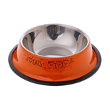 Multi-color Anti-Skid Stainless Steel Cat Dog Food Water Bowl Pet Feeding Bowl