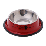 Multi-color Anti-Skid Stainless Steel Cat Dog Food Water Bowl Pet Feeding Bowl