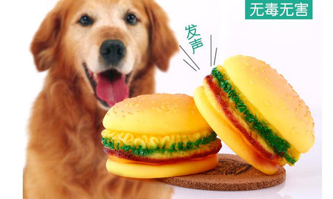 Realistic Burger,Pet Sound Toy,Anti Depression,Safe & Non-toxic,Pet Toy