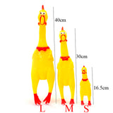 Funny Yellow Screaming Rubber Chicken Pet Dog Puppy Cat Toy Squeak Squeaker Chew Kid Toy Gift