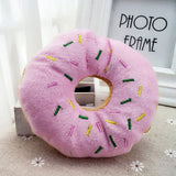 Pink Coffee Color Pet Dog Chew Throw Toys Sightly Lovely Pet Dog Puppy Cat Squeaker Quack Sound Donut Play Toys For Dogs 14cm