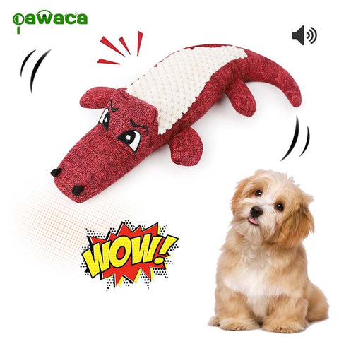 3 color pet toys chew squeaker stuffed animal dog vocal crocodile toy for dogs cat chew chirping plush toy for pet supplies