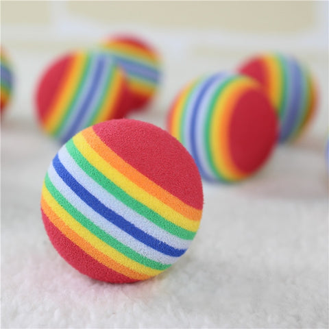 Pet Ball Toy Colorful EVA Rubber Safety Toys for Dog Cat Play Good Company Kitten Puppy Toys all available 3 Sizes Pet Toys