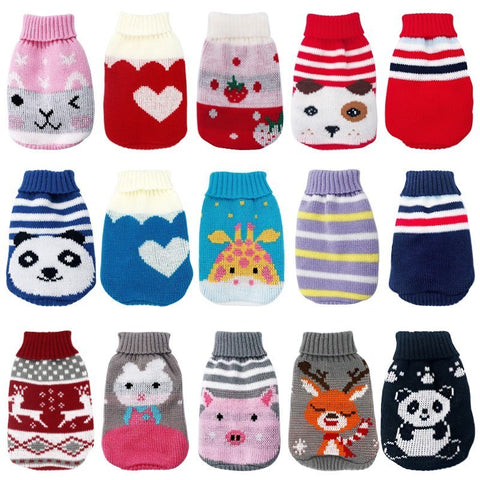 Winter Cartoon Cat Clothes Warm Christmas Cat Sweater For Small Dogs Clothes Pet Clothing Dog Coat Jacket Kitty Ropa Para Perros